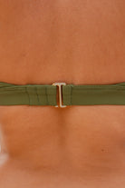 Close up view of Mila bandeau back strap